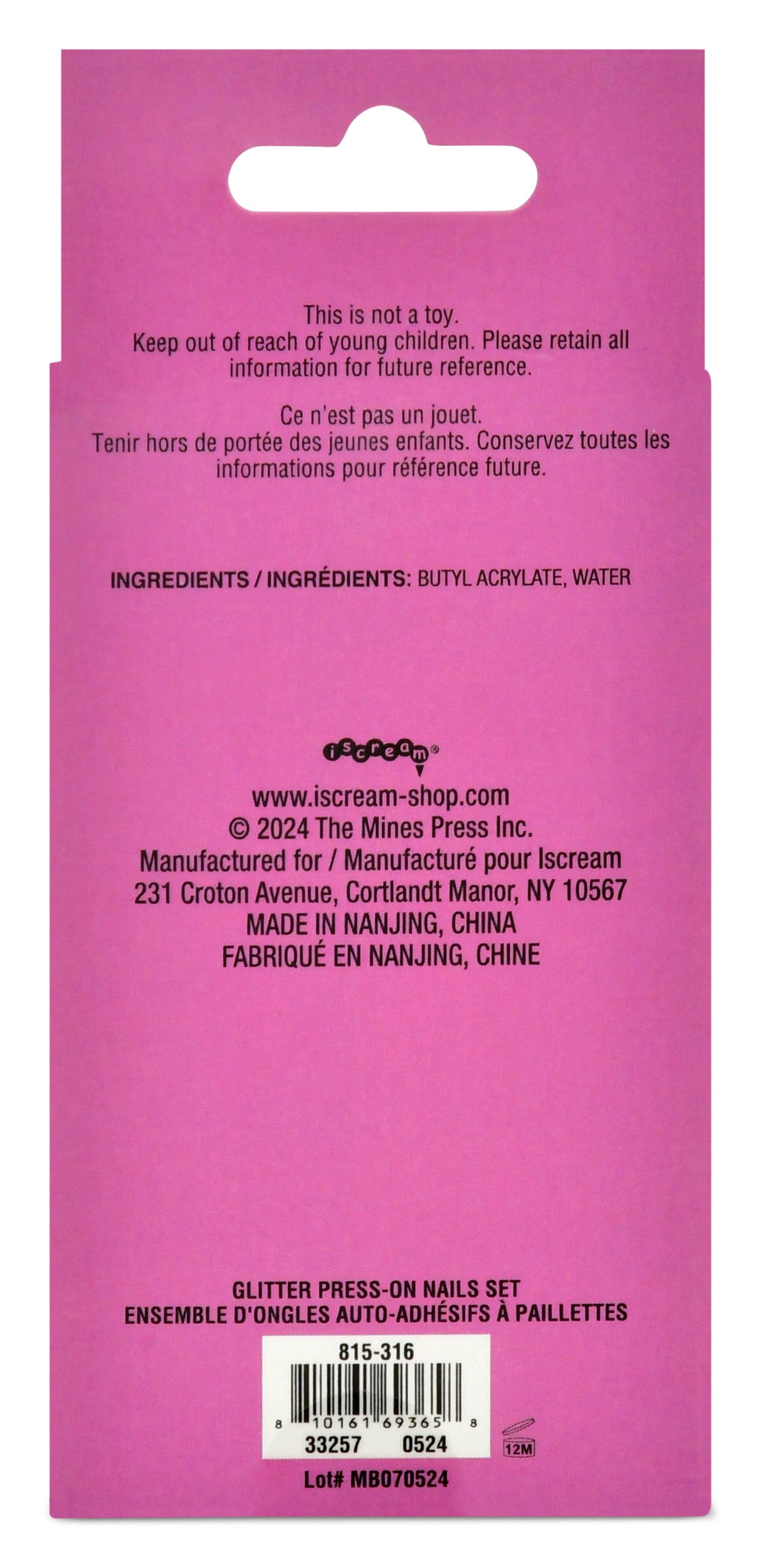 GLITTER PRESS ON NAIL SET