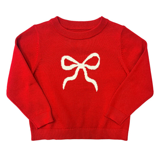 Red Sweater - Bow