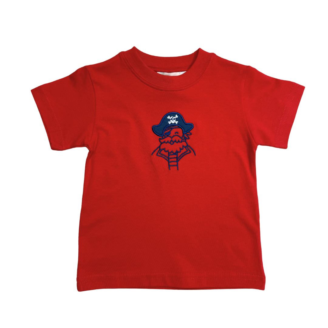 Red SS Tee - Navy Pirate