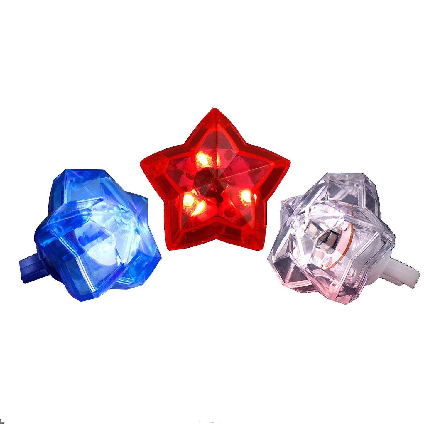 Huge Gem Star Ring - Red, White, or Blue