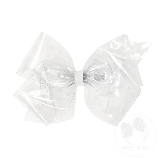 Splish Splash Vinyl Bow - Clear