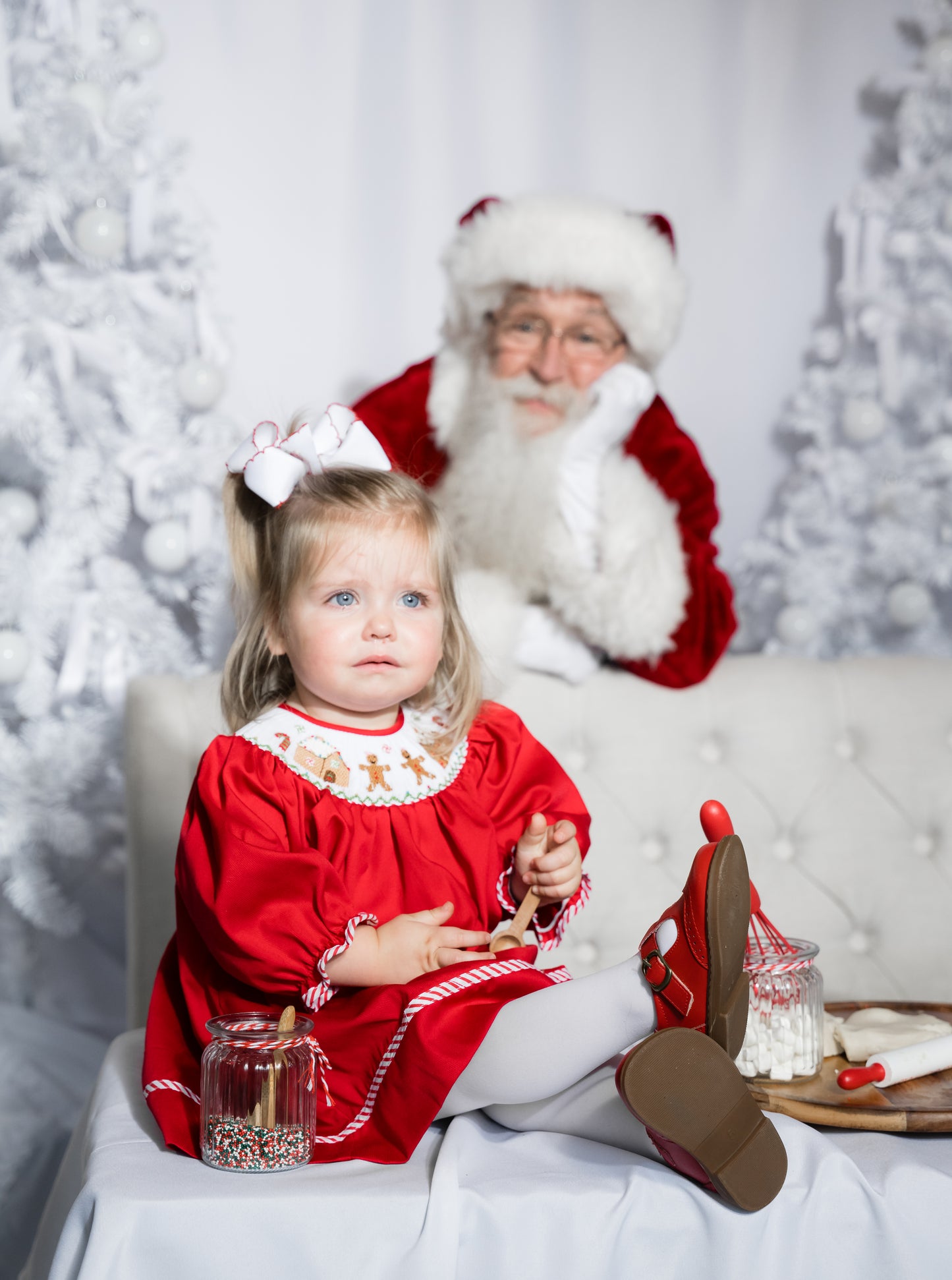 Emma Smocked Bishop Dress - Gingerbread