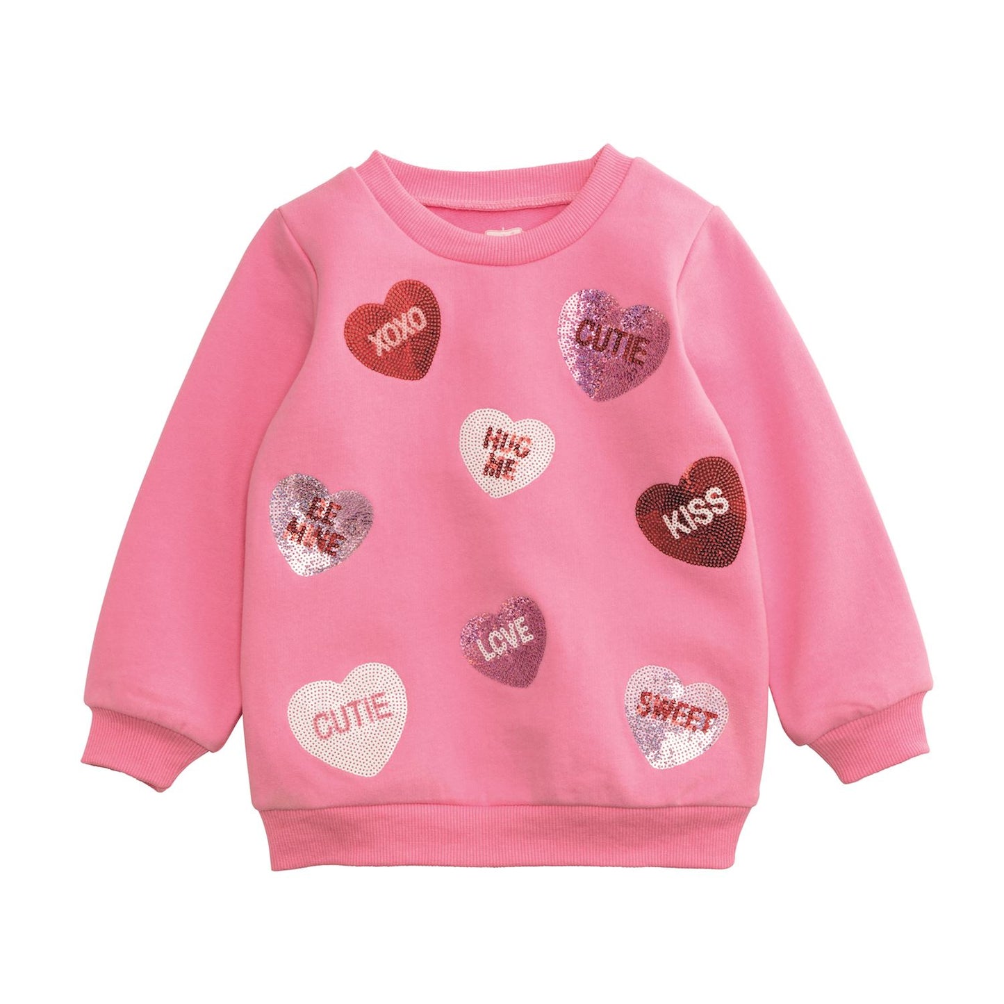WOMEN'S Heart Sequin Sweatshirt