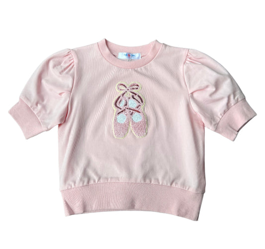Ana Sequin Shirt- Pink Ballet