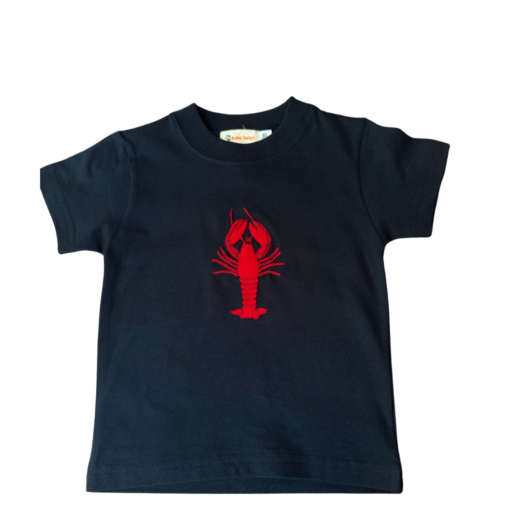 Navy SS Tee with Lobster