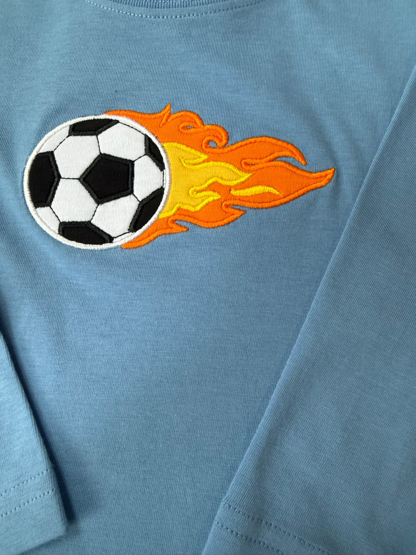 Blue LS Tee with Soccer Ball