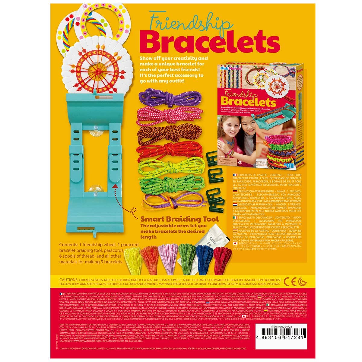 4M Kidzmaker Friendship Bracelet Kit-DIY for Kids