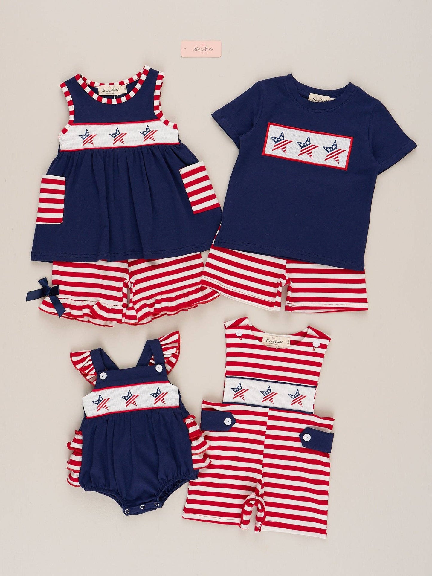 American Stars Smocked Cotton Outfit