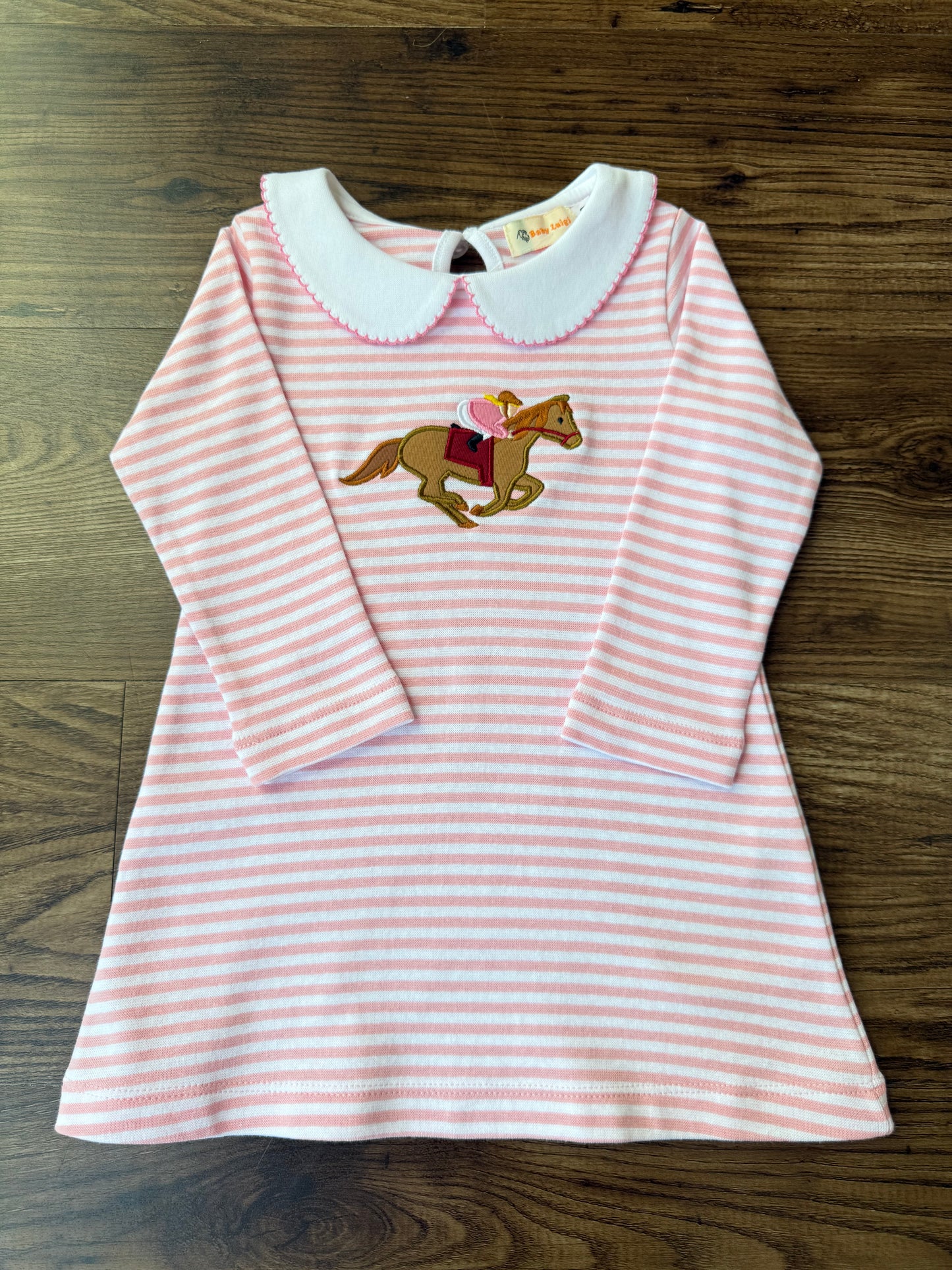 Race Horse Dress - Pink Stripe
