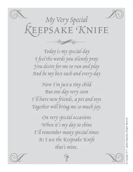 Keepsake Knife - Mint Seersucker with White Ribbon