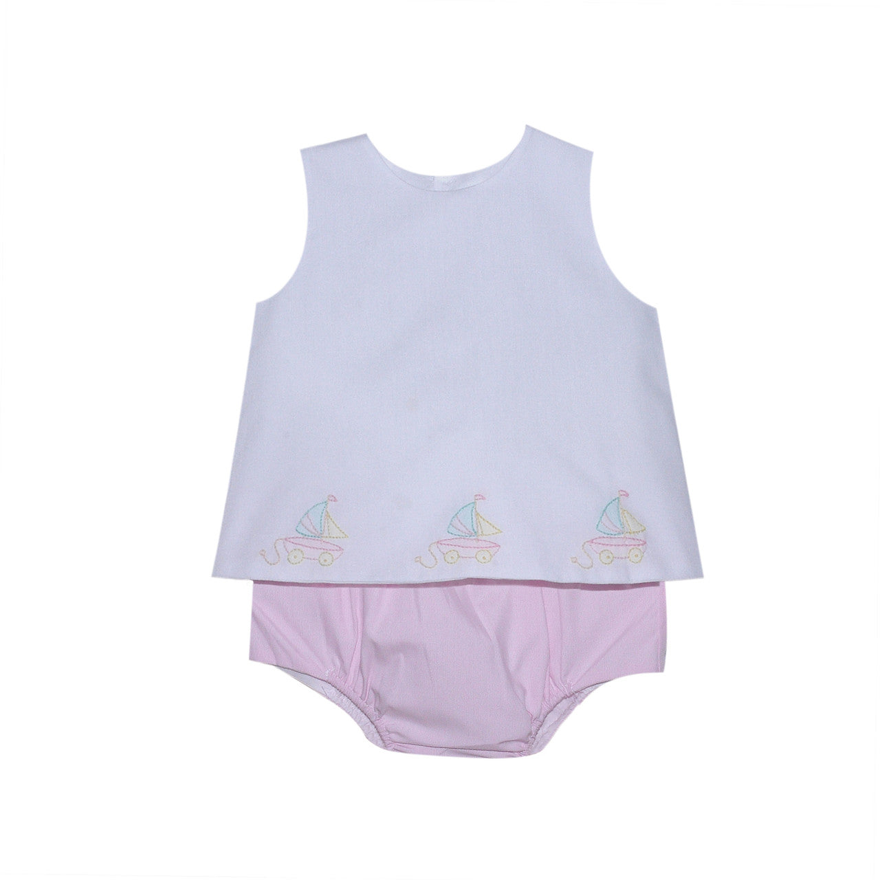 Bailey Diaper Set - Pink Sailboat