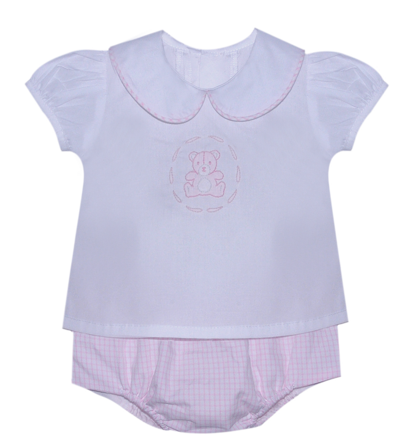 Pink Bailey Diaper Set - Teddy Bear