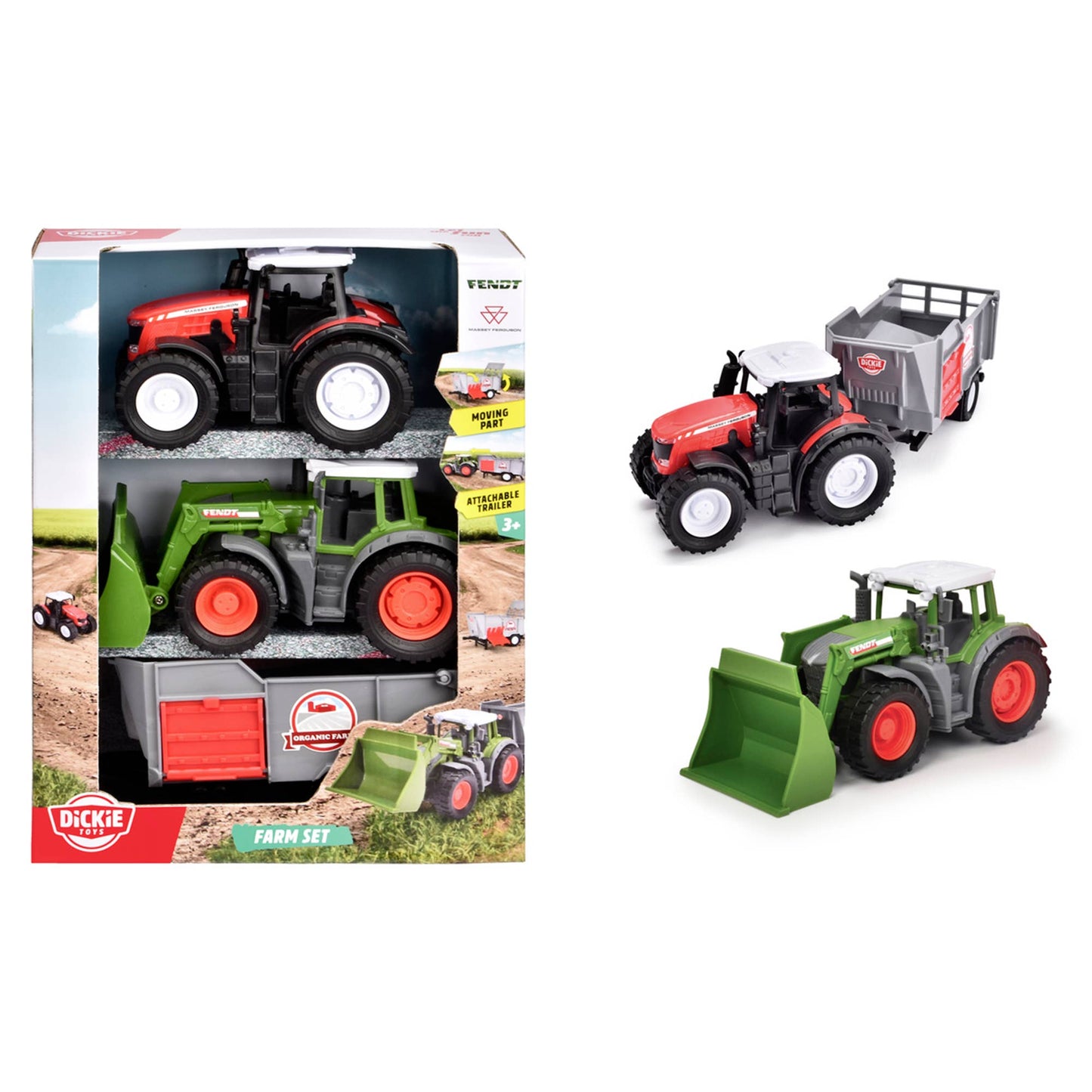 Simba Dickie- Farm Vehicles Set (tractor and trailer)