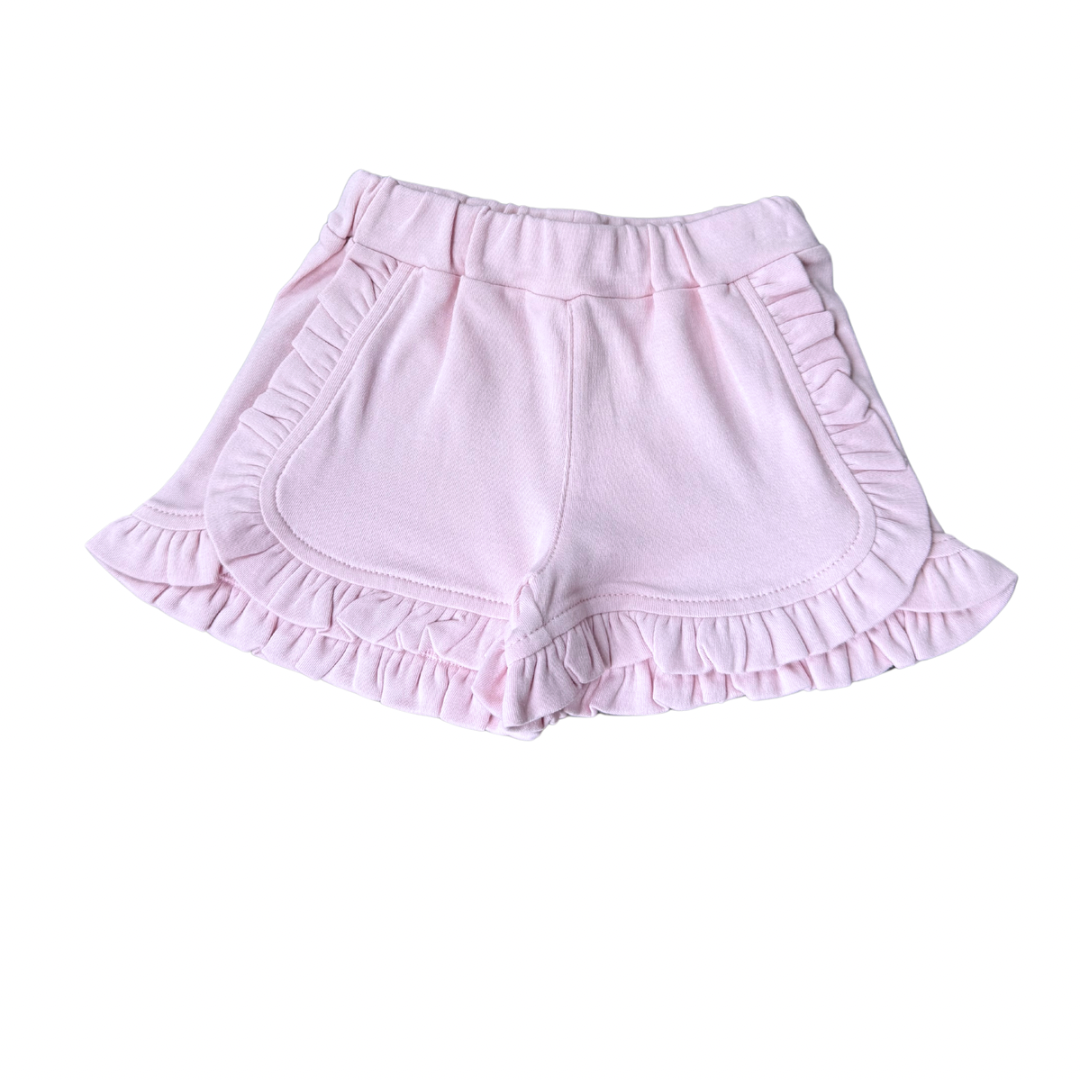 Light Pink Ruffle Shorts