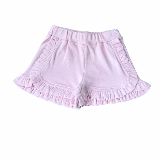 Light Pink Ruffle Shorts
