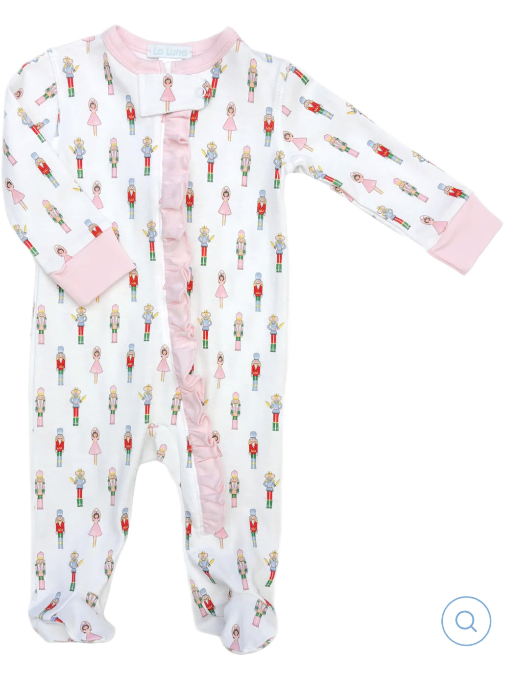 Nutcracker Pima Footie Pajamas - Pink
