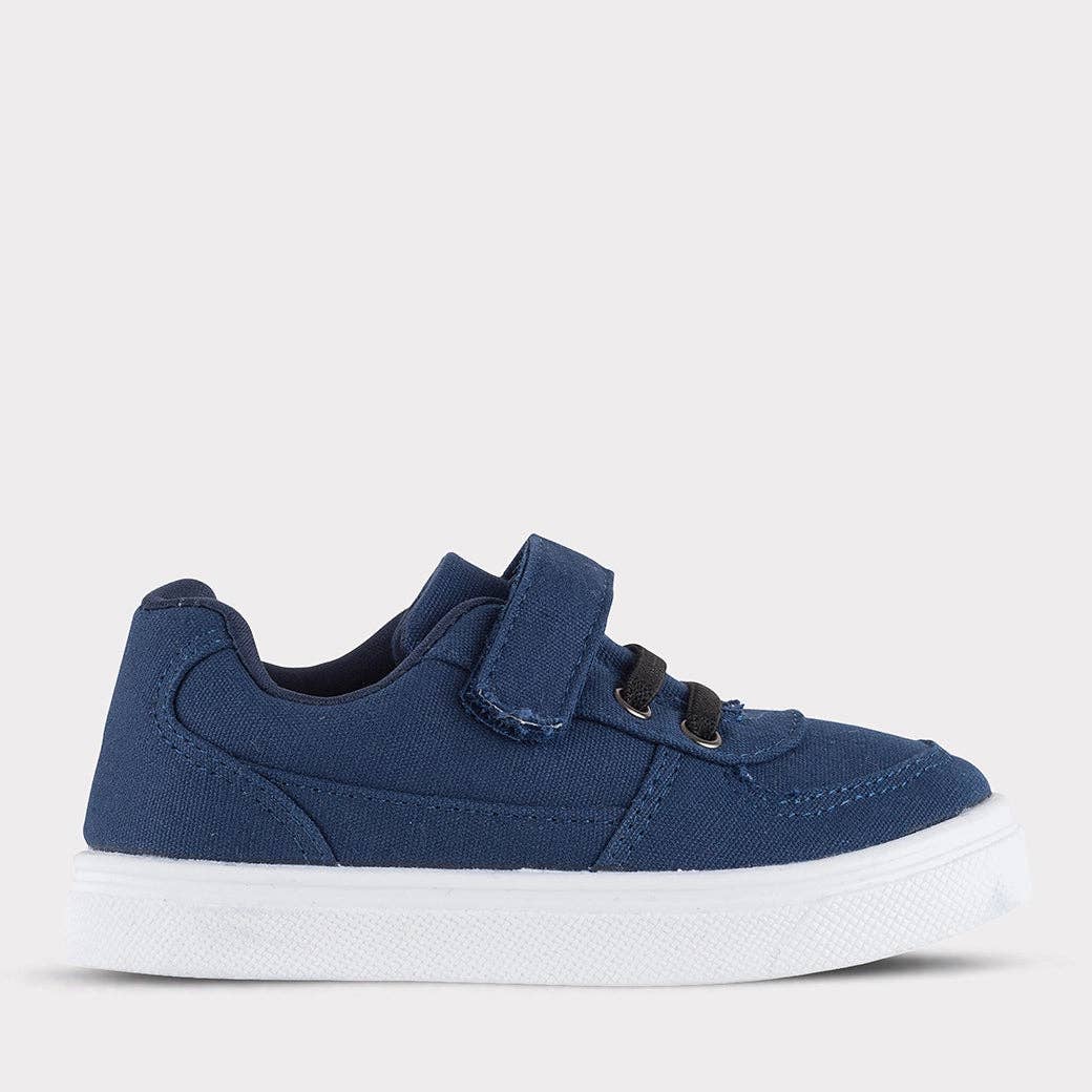 Ethan Boys Hook & Loop Shoe- Navy