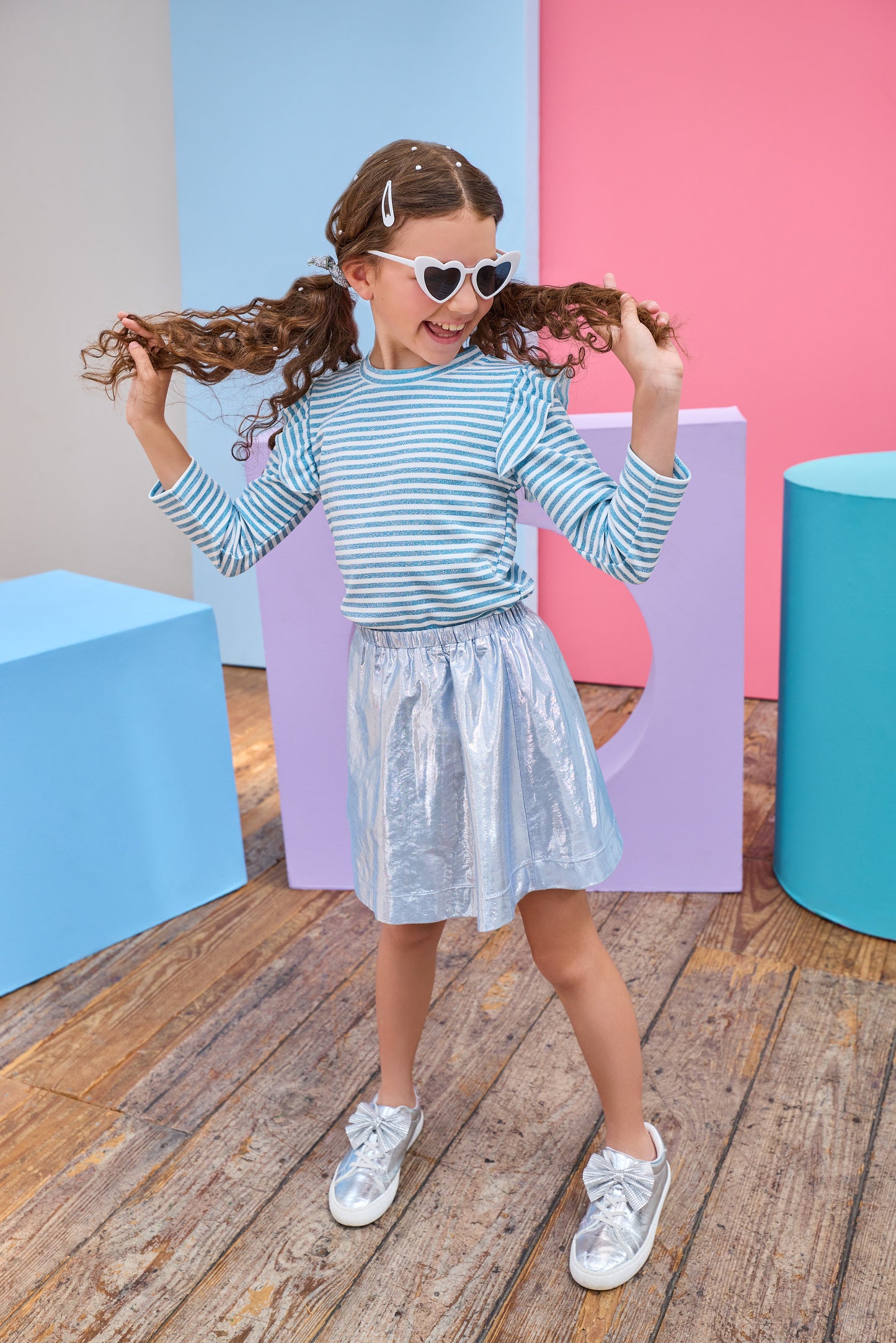 Circle Skort - Icicle Metallic