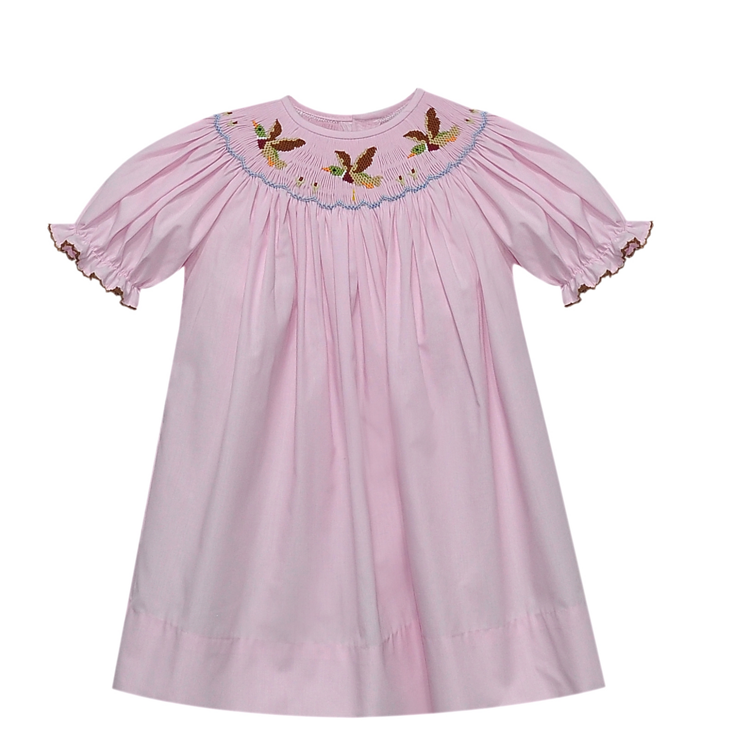 Pink Georgette Bishop Dress - Mallards