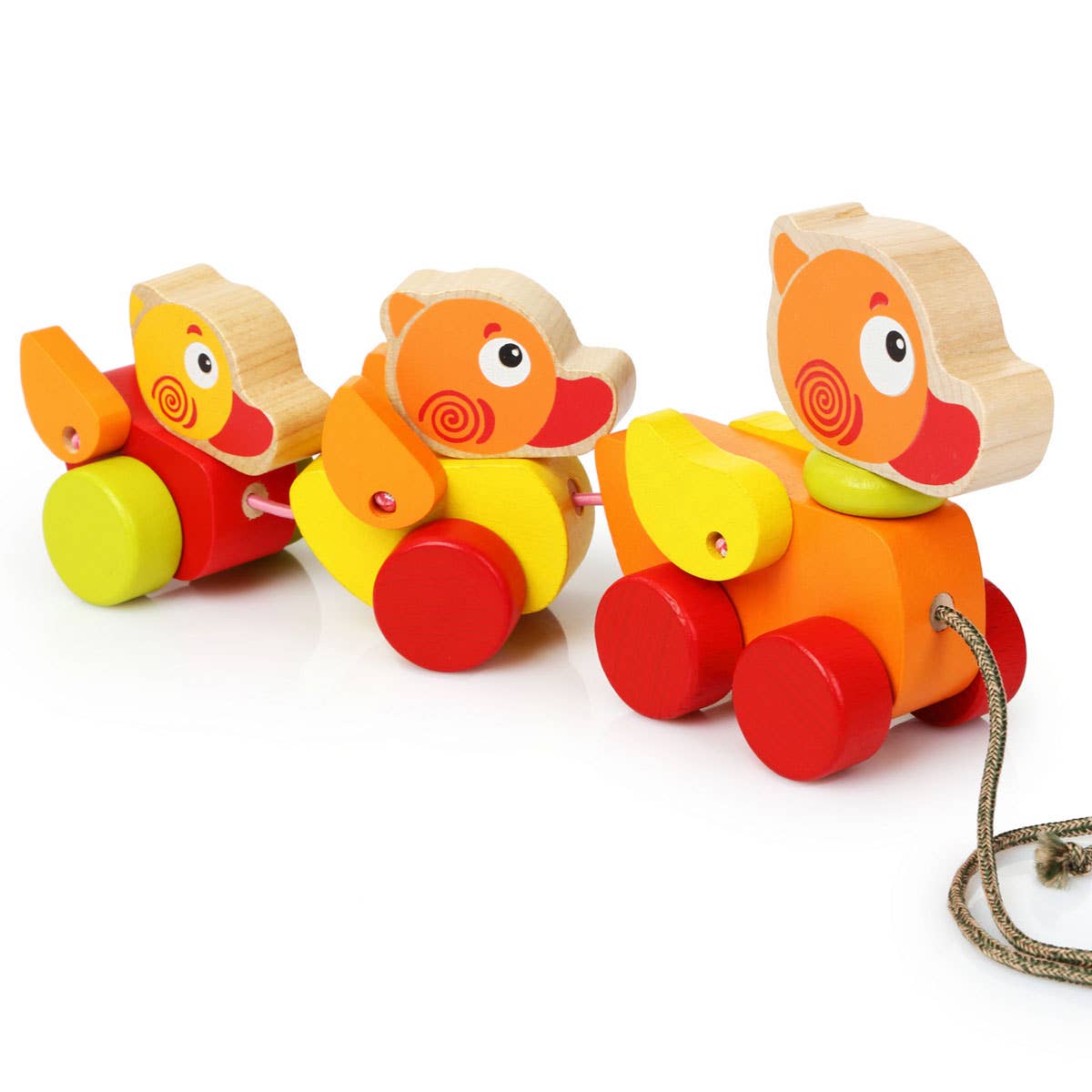 Wooden Walk-A-Long Traveling Ducks