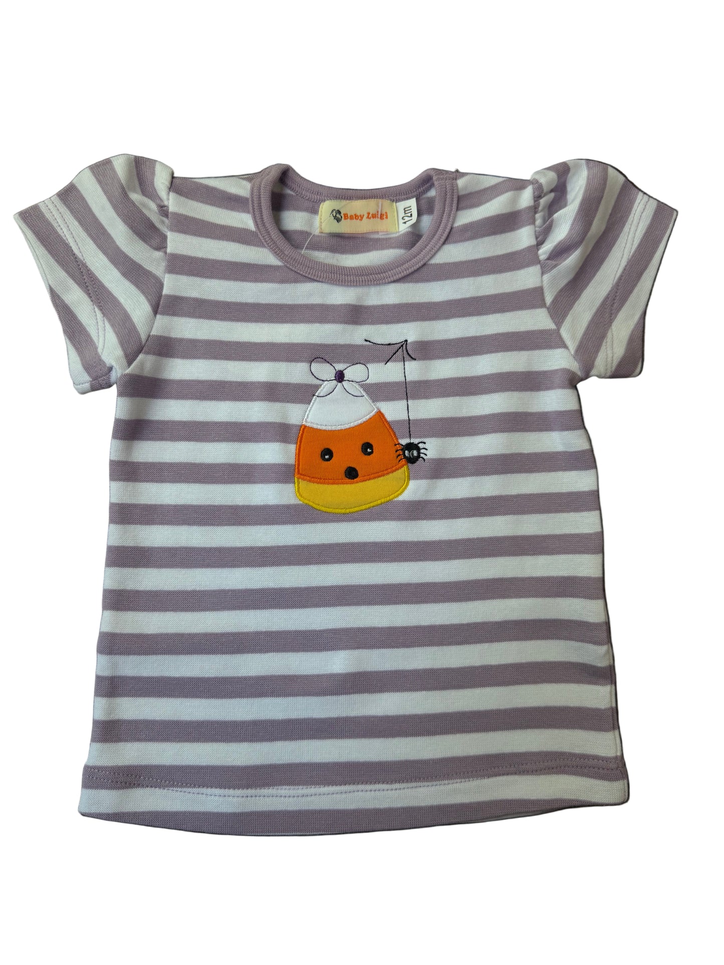 Lavender Stripe Candy Corn SS Tee