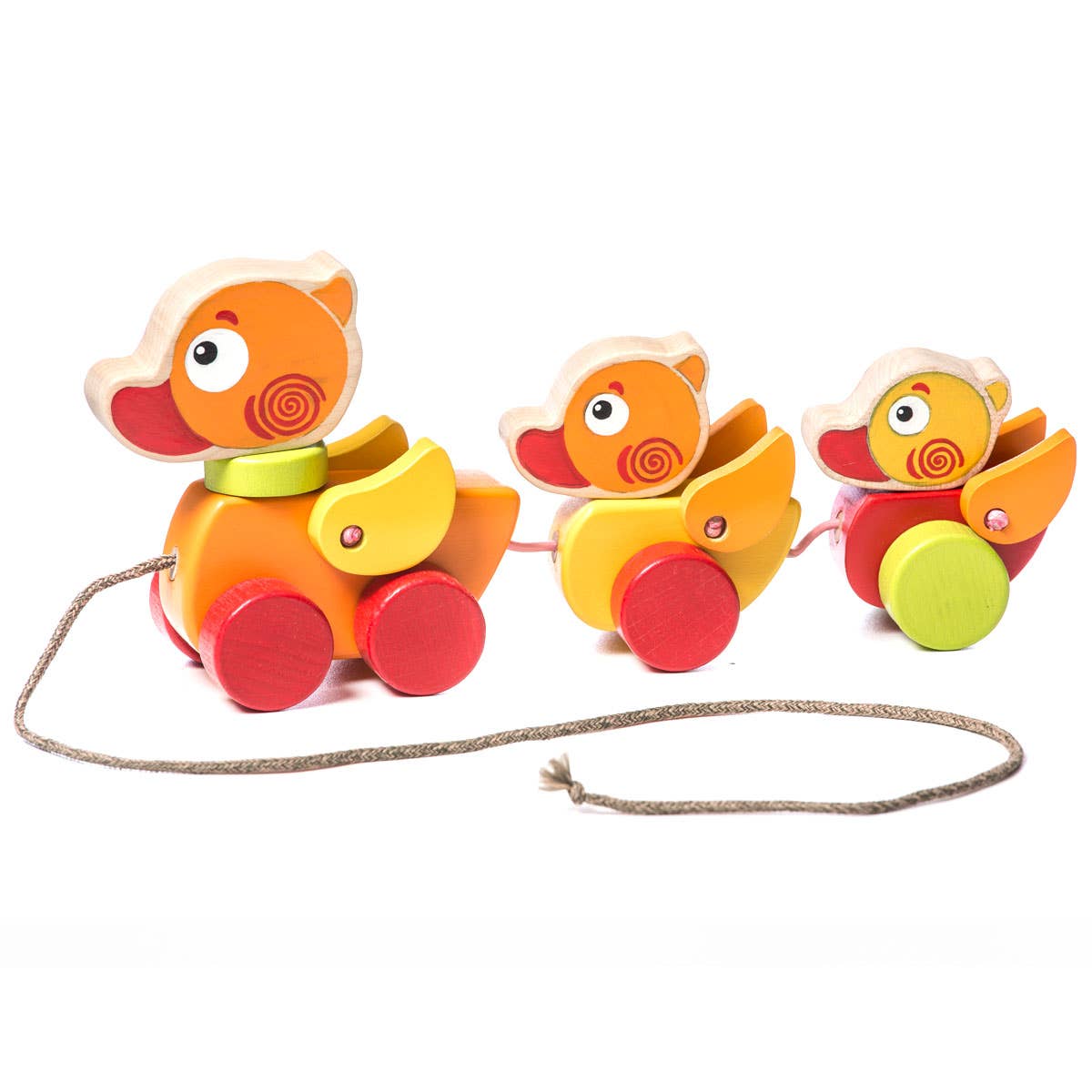 Wooden Walk-A-Long Traveling Ducks