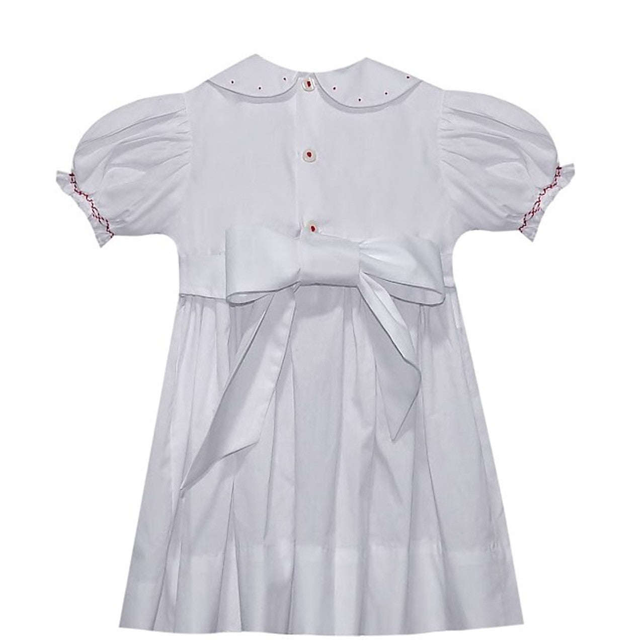 White Cate Dress - Christmas Ribbons
