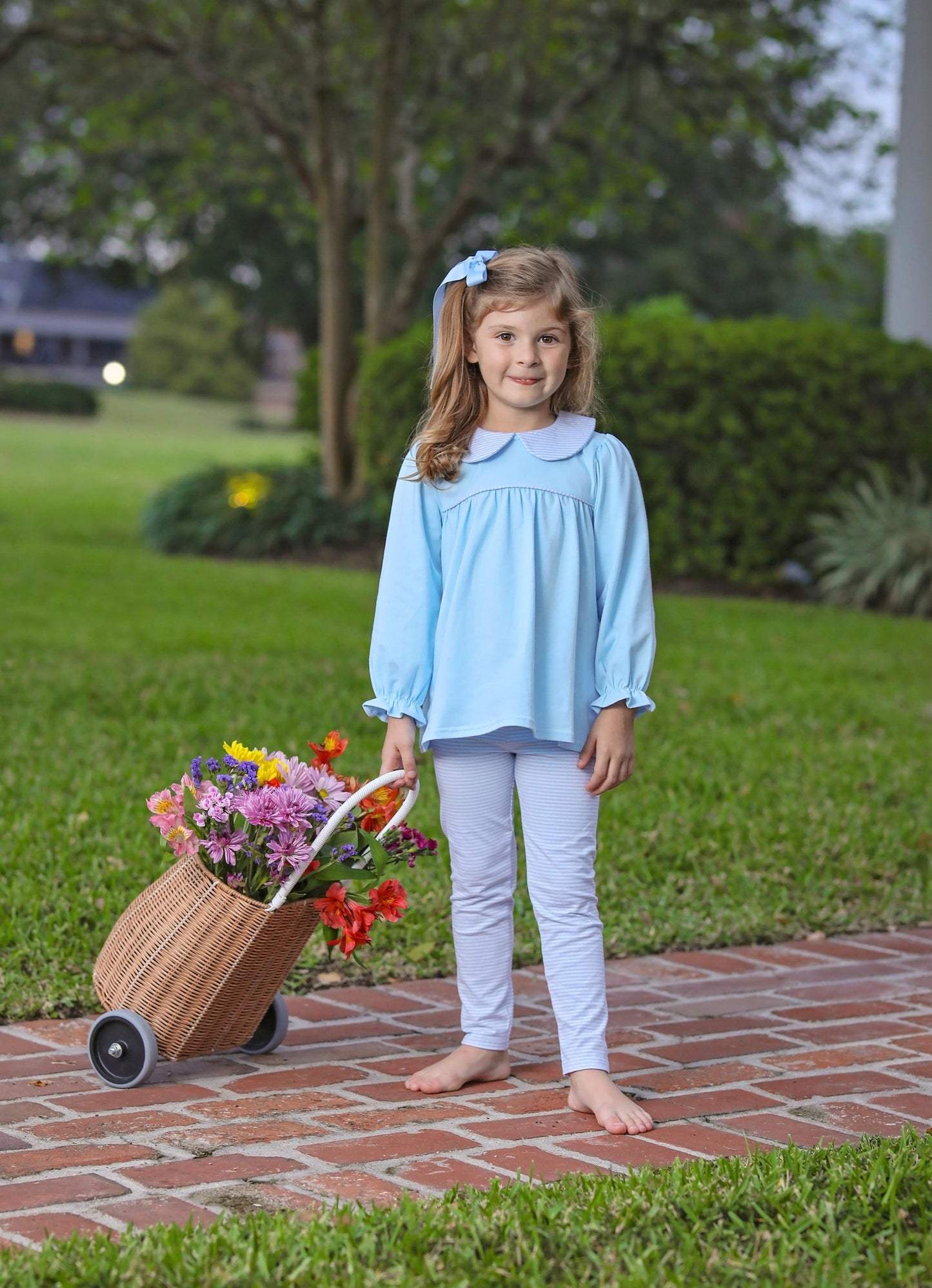 Abigail Pants Set - Light Blue