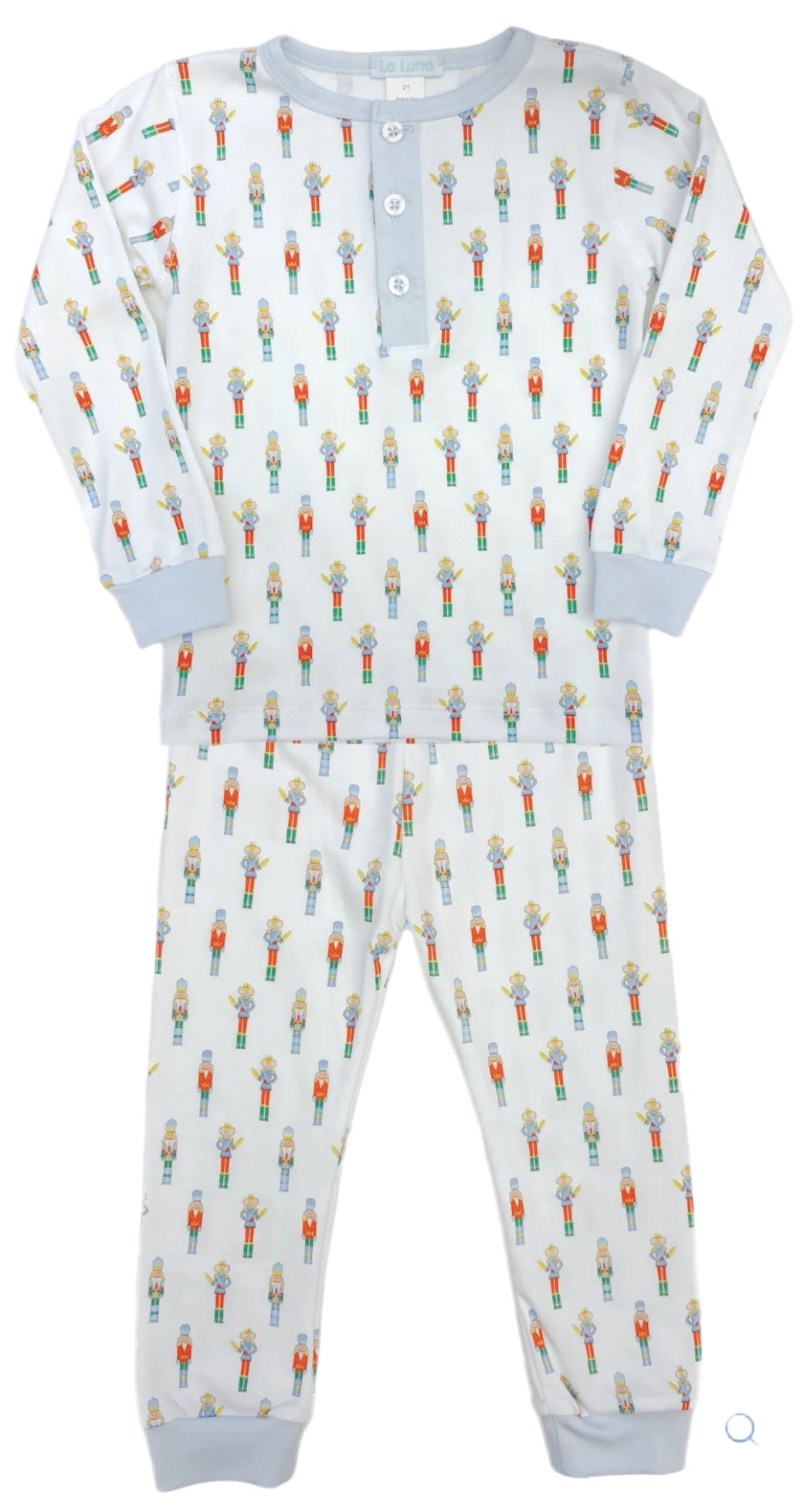 Nutcracker Pima LS Pajamas - Blue