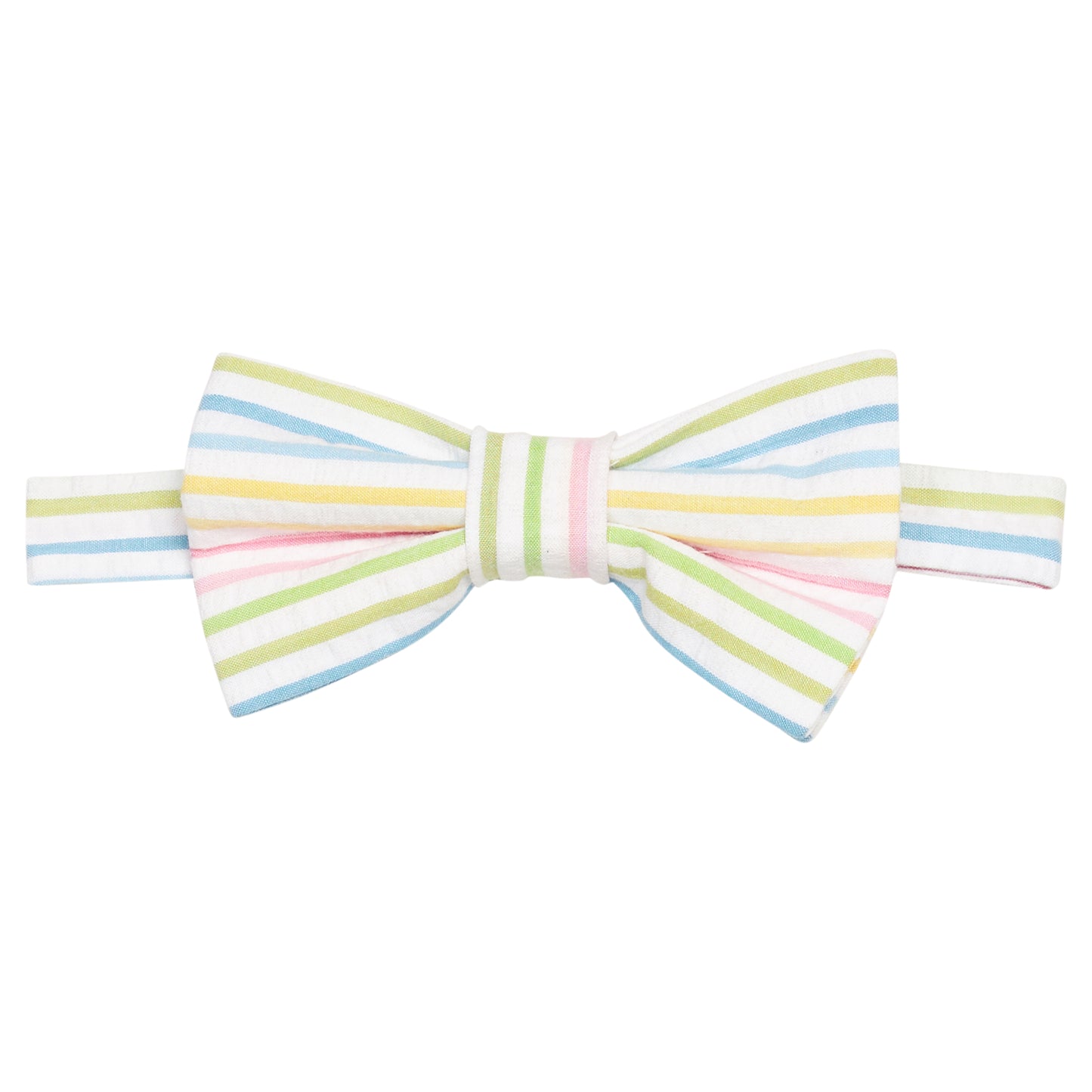 Bow Tie - Rainbow Stripe Seersucker