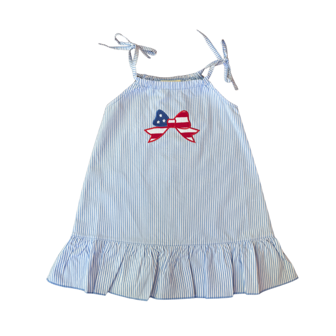 American Flag Bow Stripe Dress