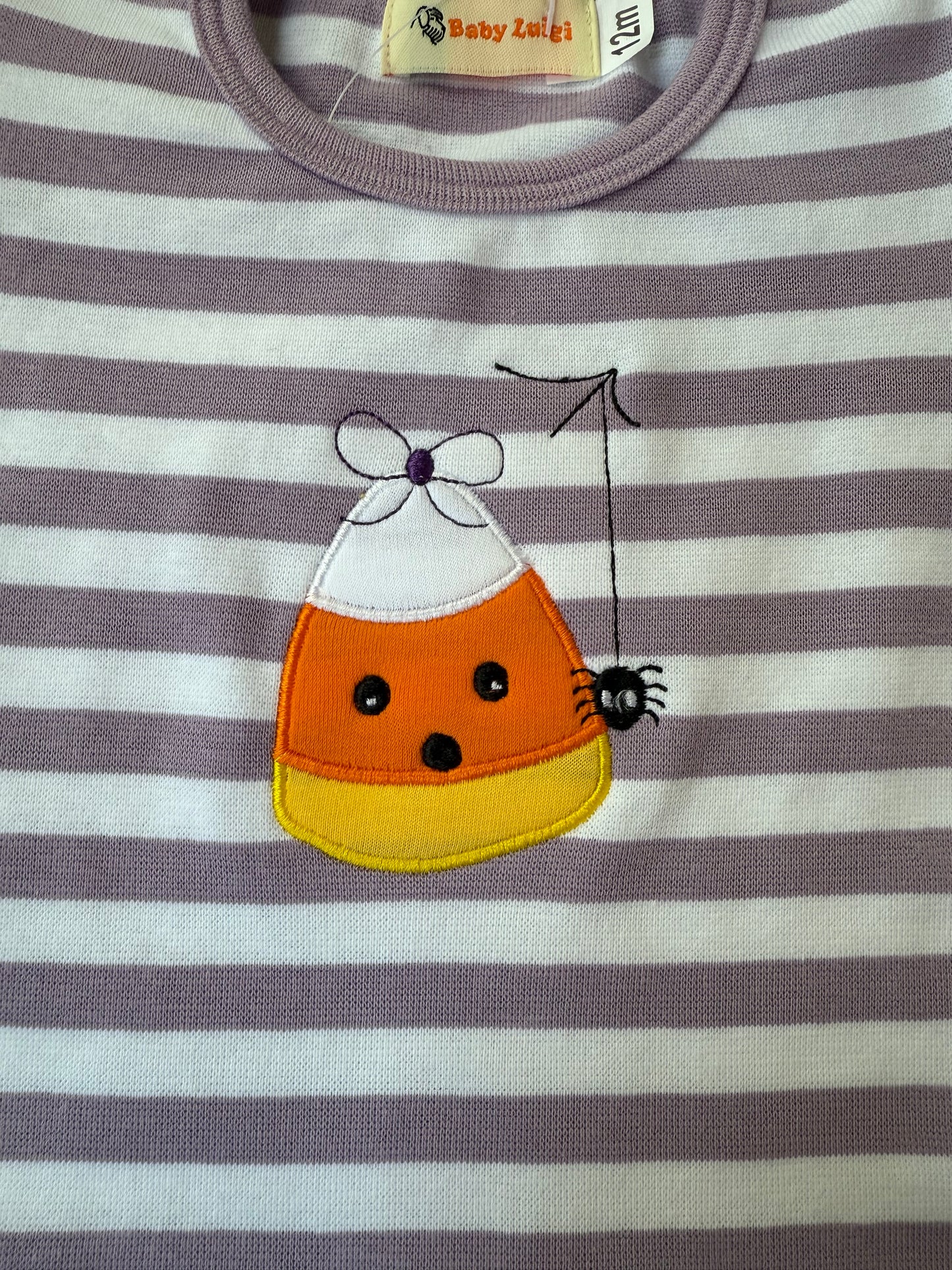 Lavender Stripe Candy Corn SS Tee