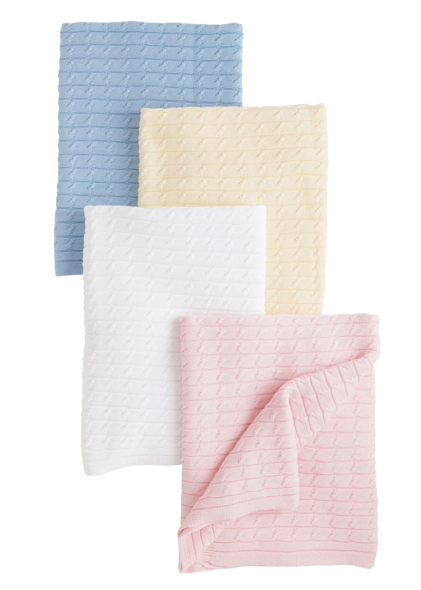 Cable Knit Blanket - White