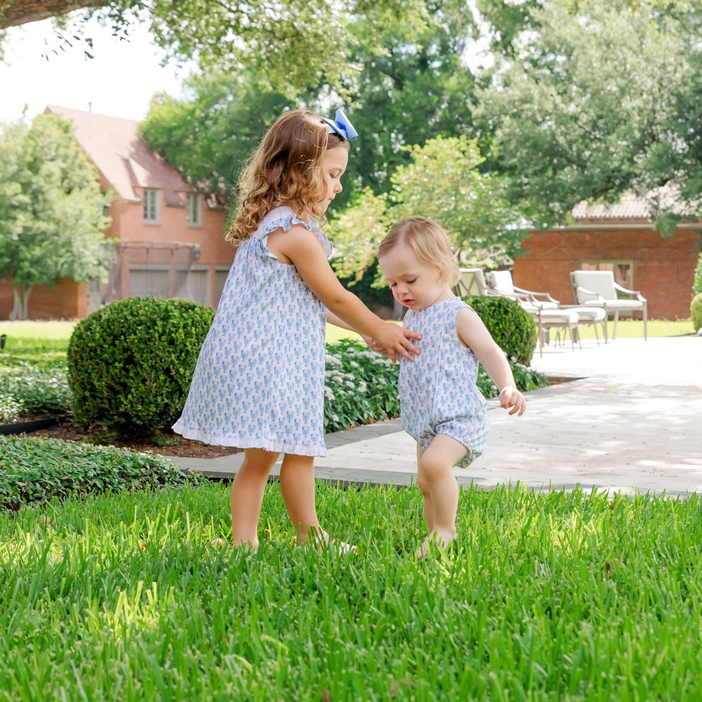 Caroline Girls' Dress - Maine Lobsters