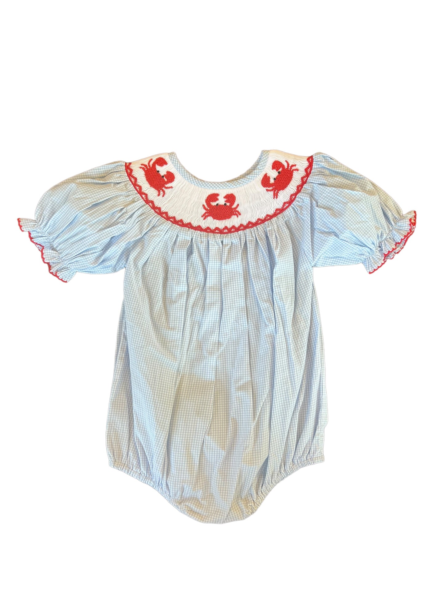 Crabby Smocked Girl Bubble