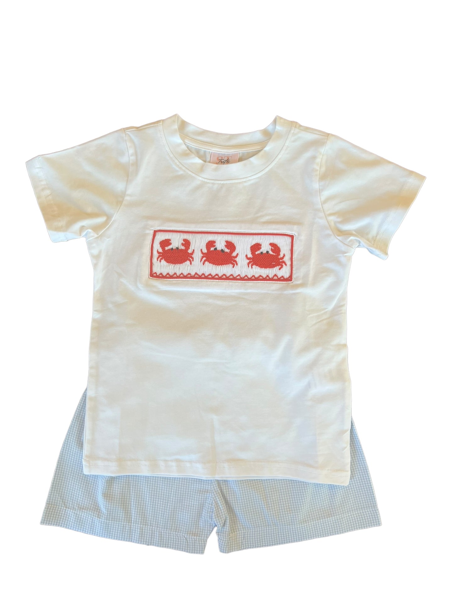 Crabby Smocked Short Set