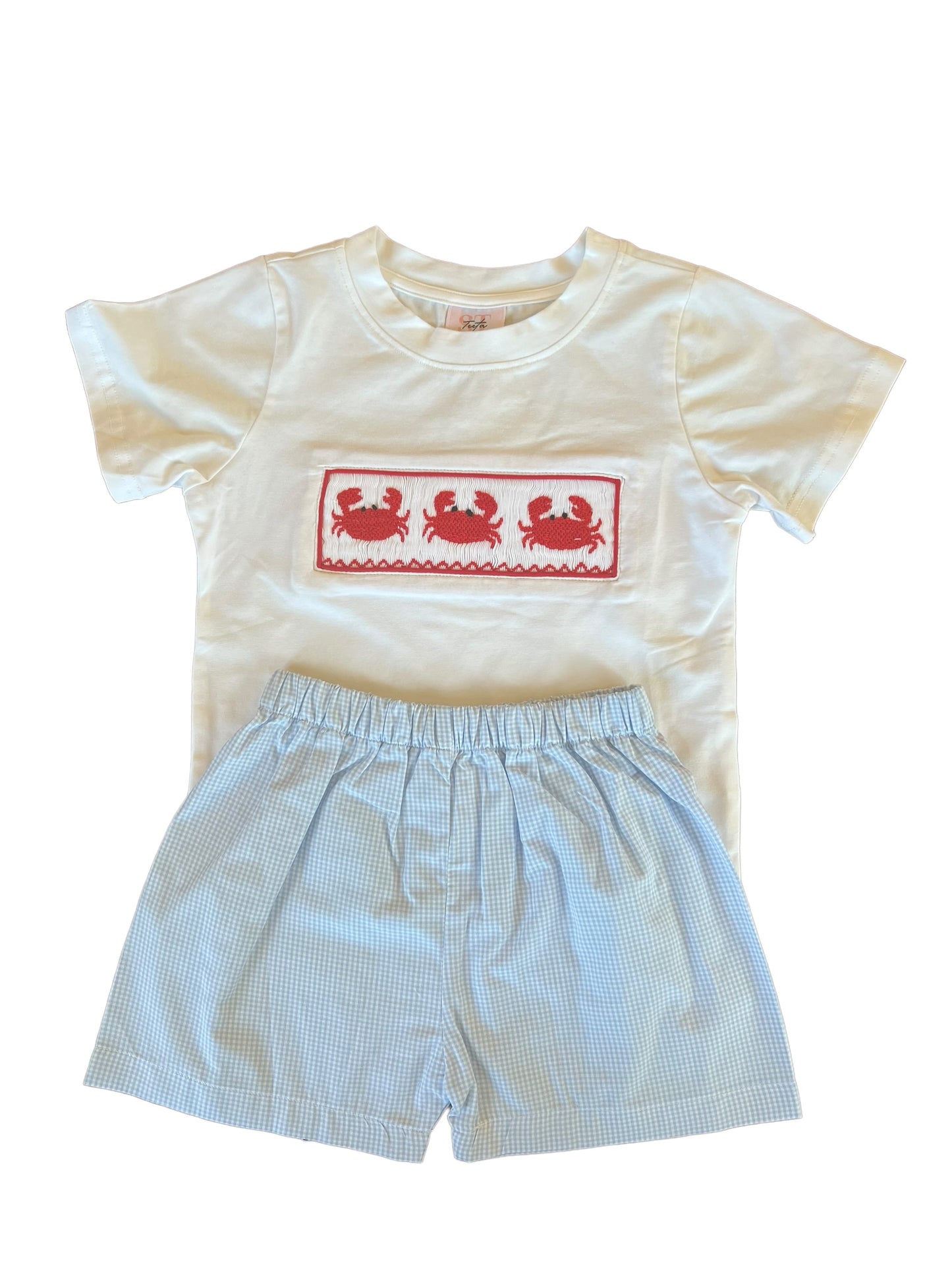 Crabby Smocked Short Set