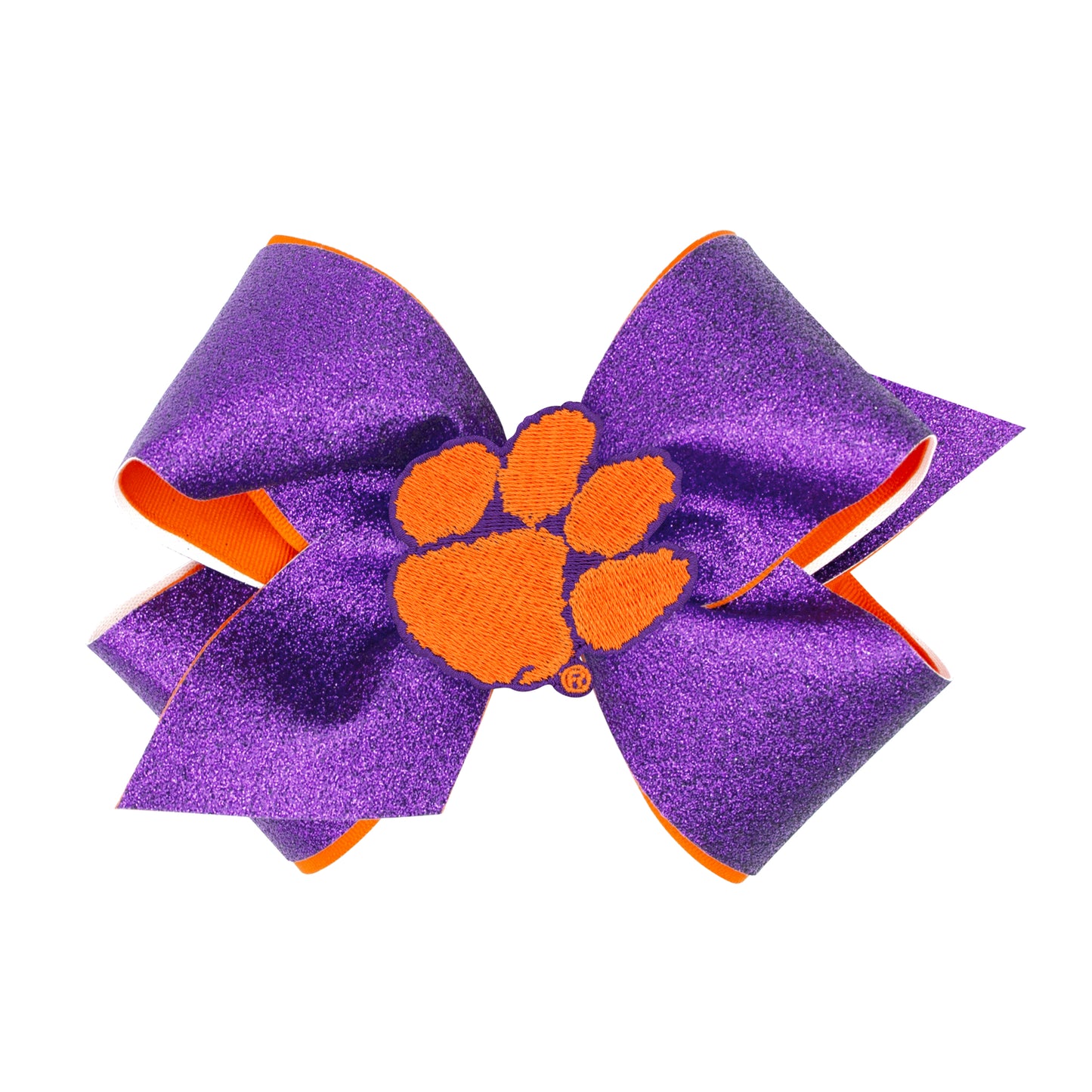 Clemson Tiger Glitter Bow