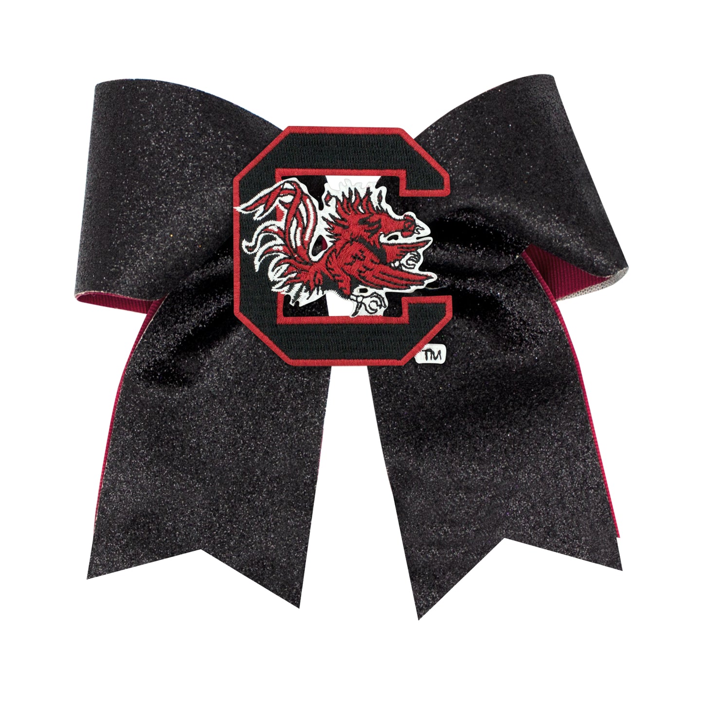 King Glitter Tail Bow with Gamecock Patch
