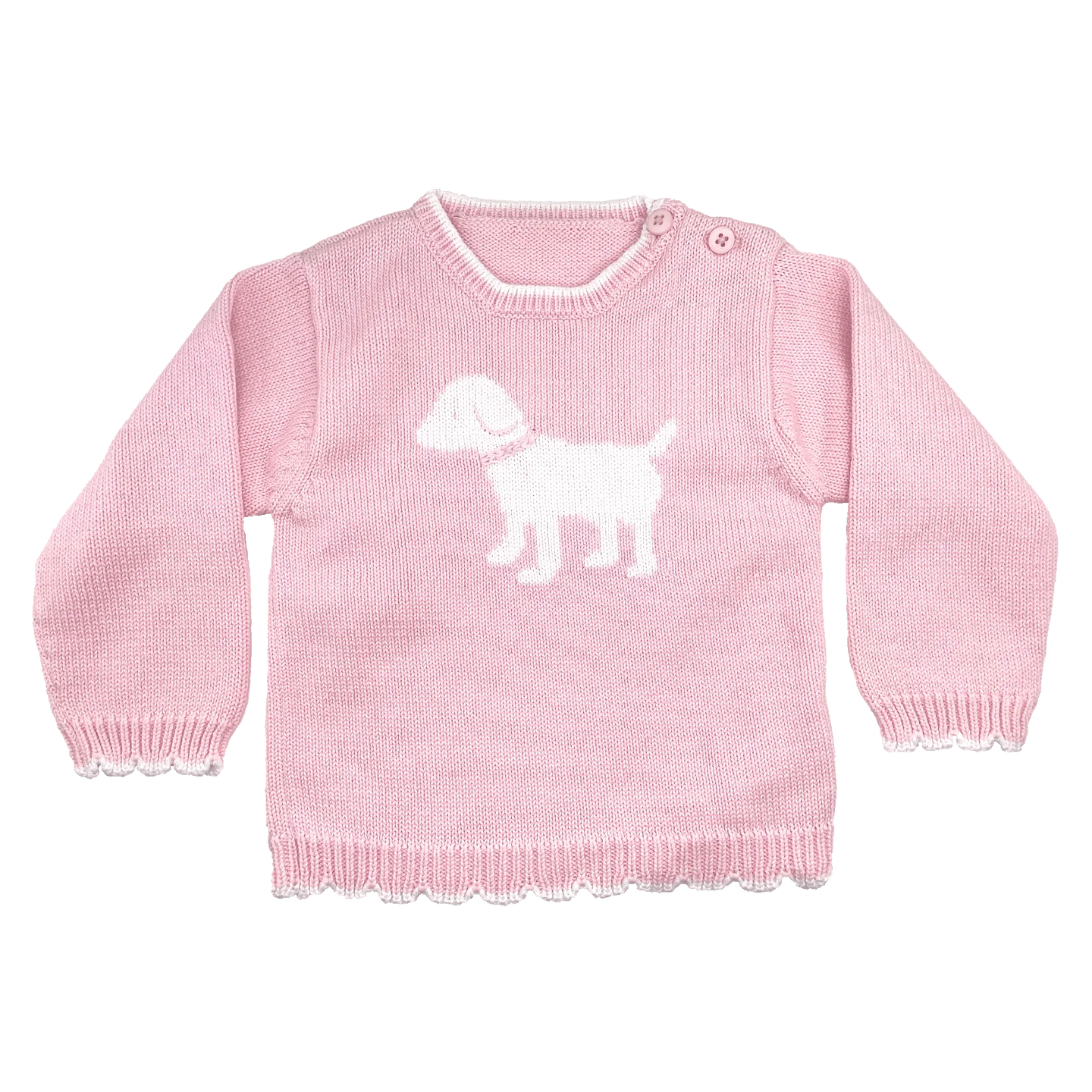 Pink Dog Knit Sweater