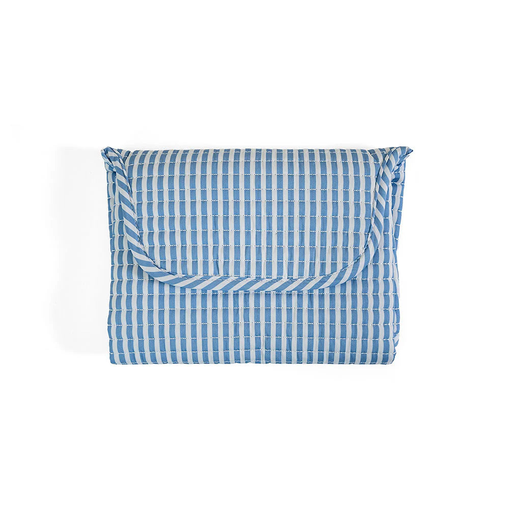 Quilted Changing Mat - Pimplico Stripe Chambray