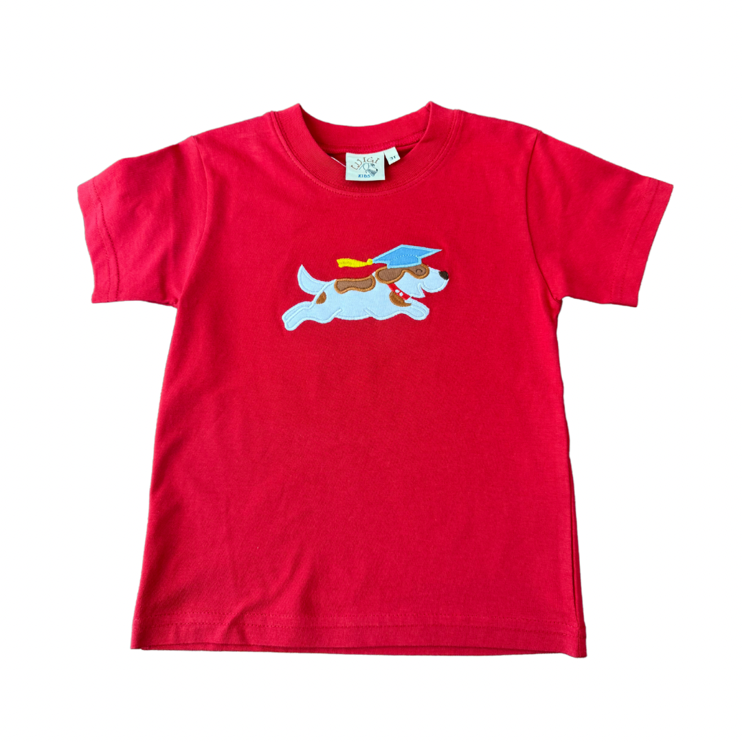 Dog with Graduation Cap SS Tee