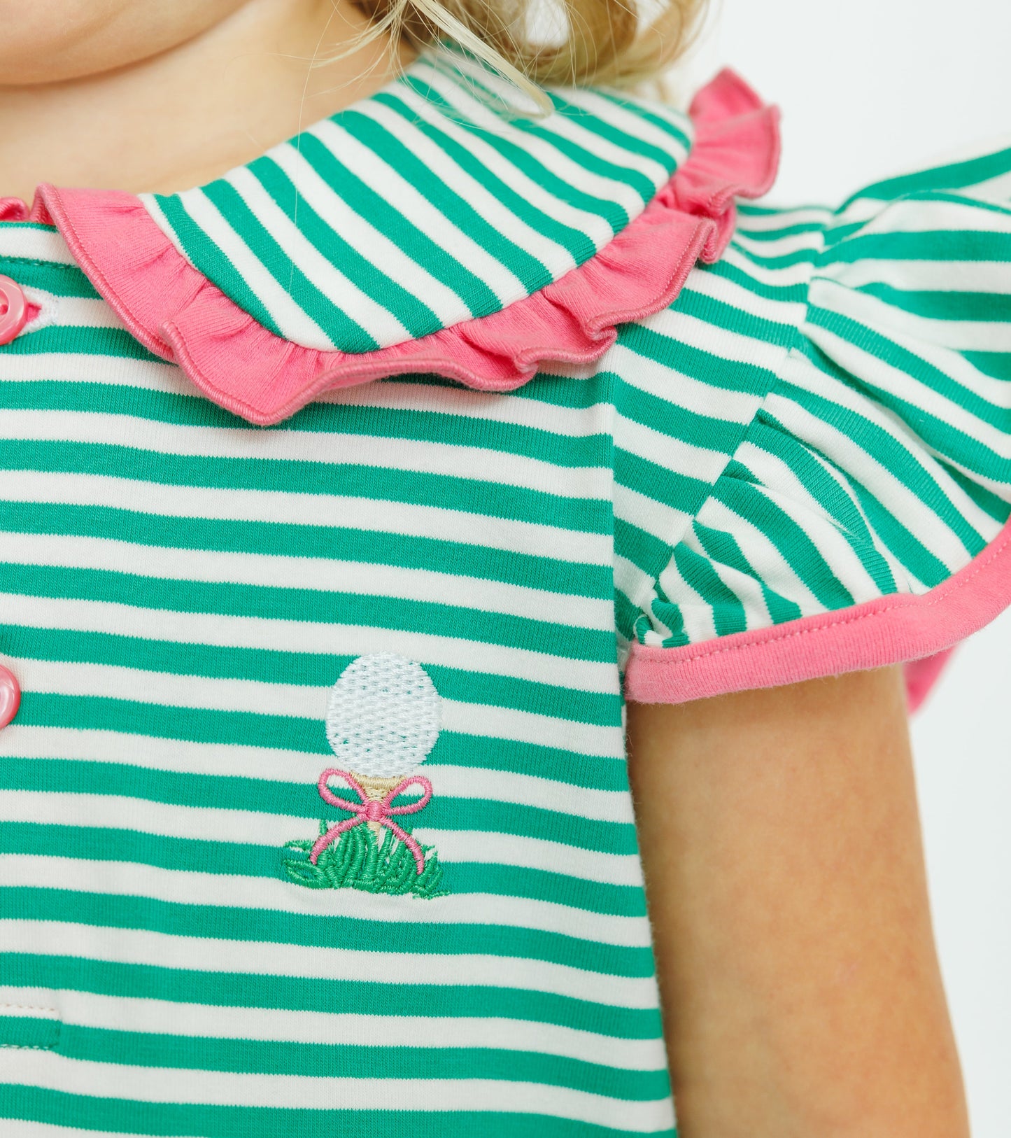 Golf Stripe Dress with Collar