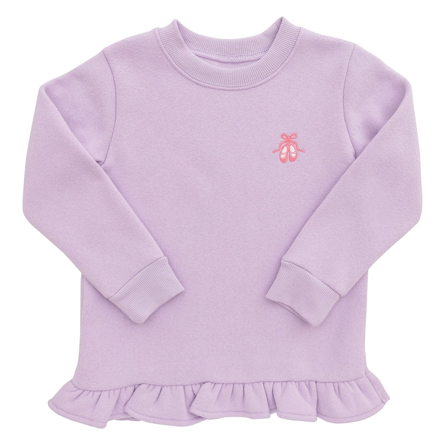 1/4 Zip Ruffle Pullover - Ballet Shoes