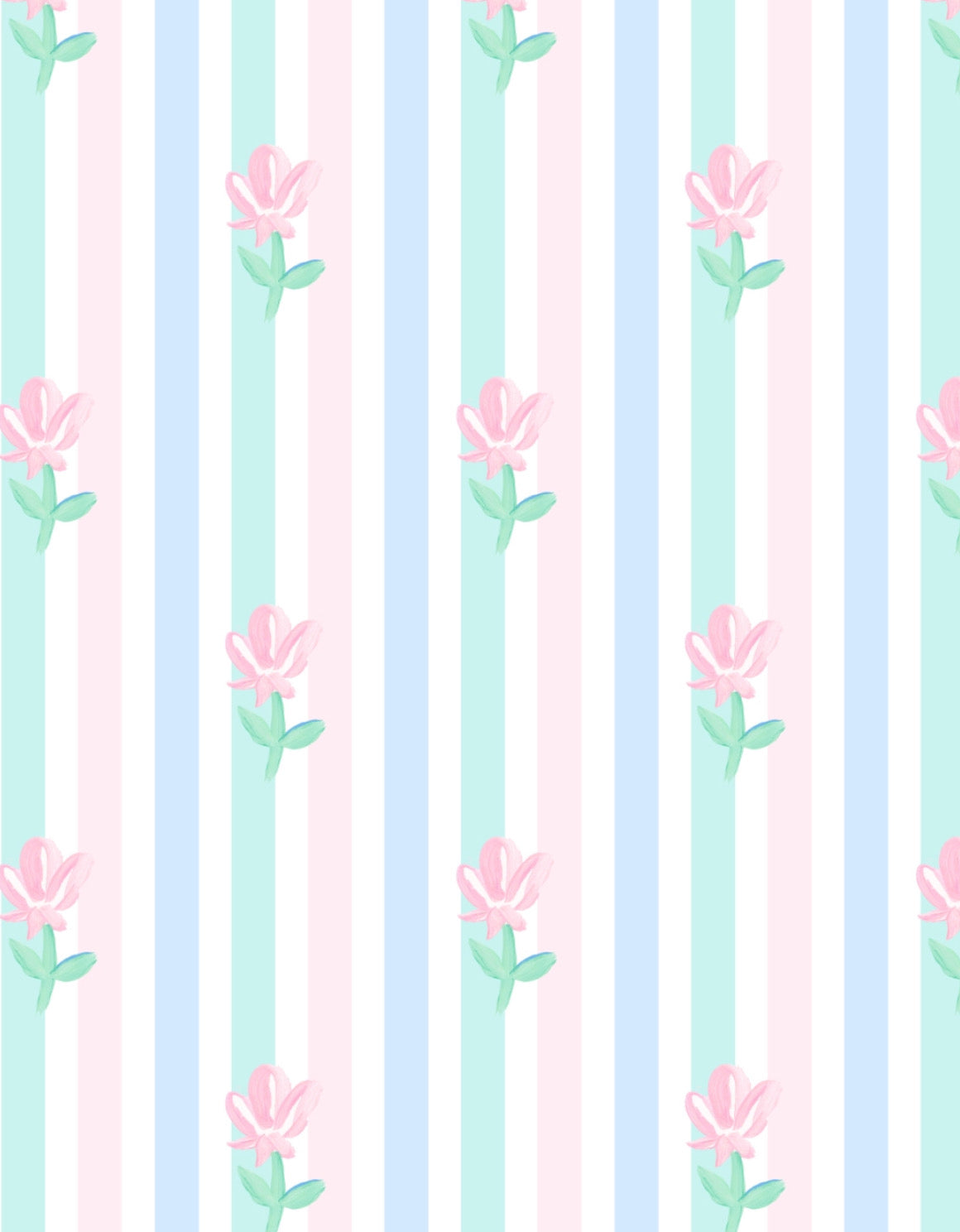 Blake Bubble- Pastel Floral Stripe