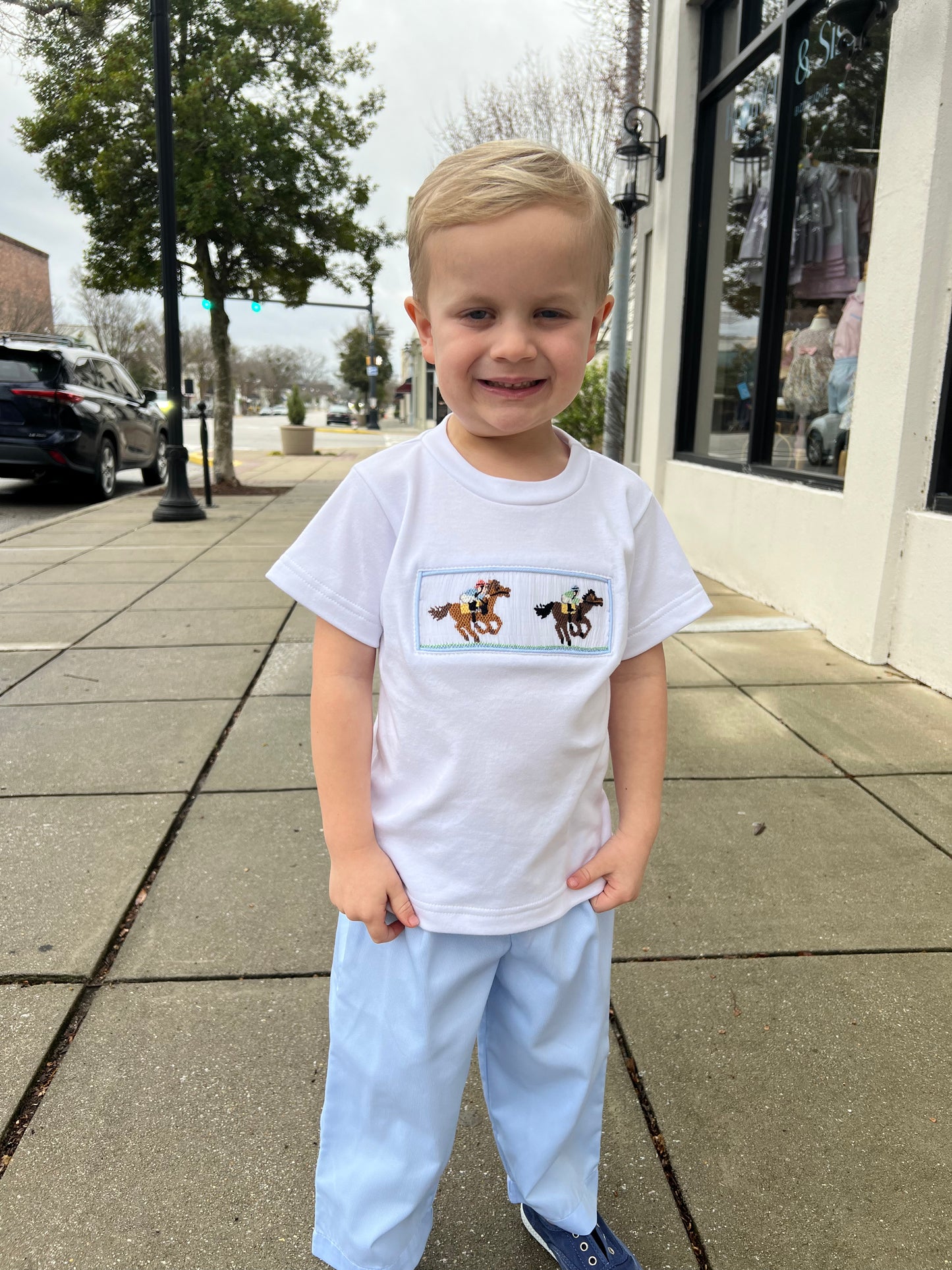 Derby Smocked Pant Set