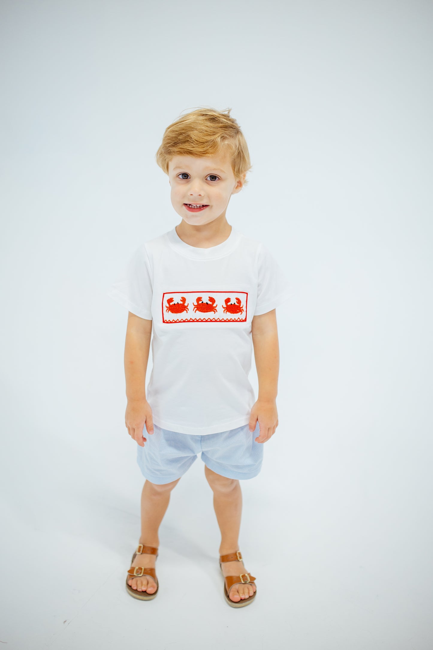 Crabby Smocked Short Set