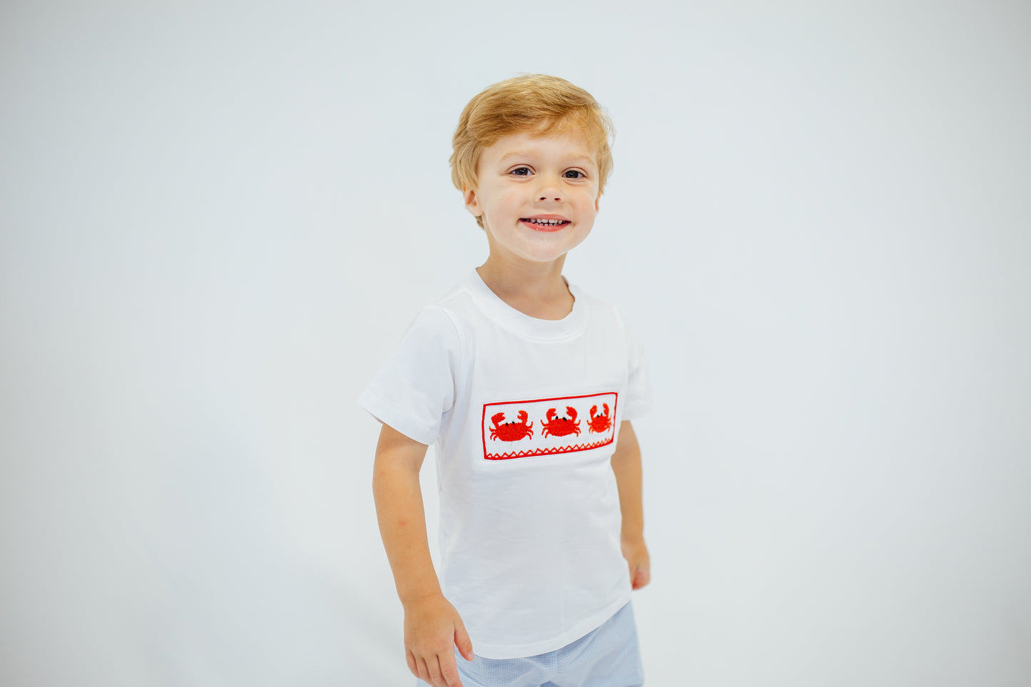 Crabby Smocked Short Set