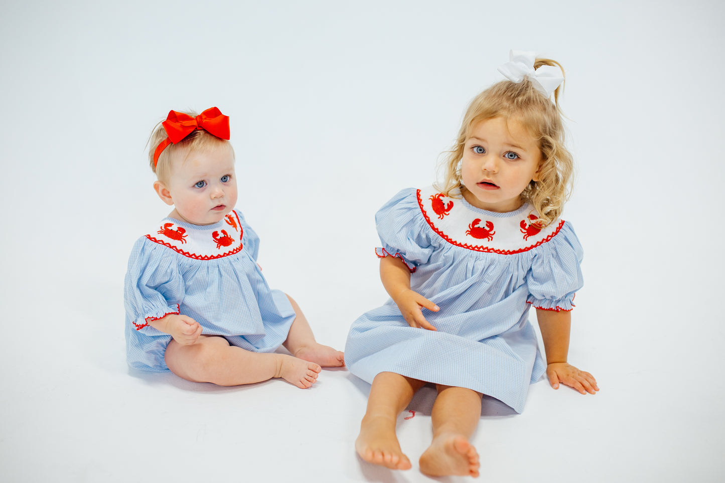 Crabby Smocked Girl Bubble