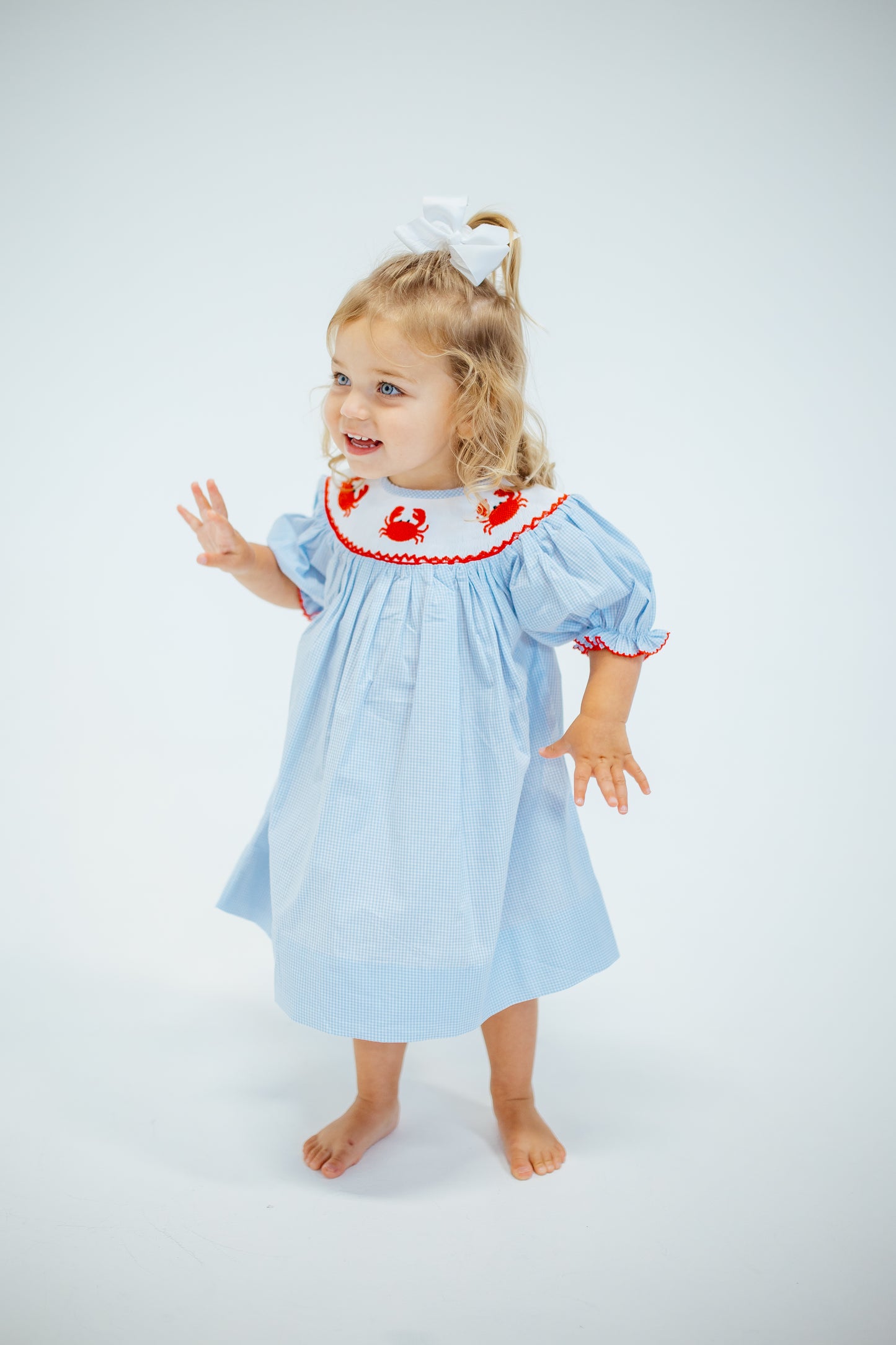 Crabby Smocked Dress